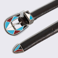 ALBERTO LUTI/ Western Belt/Dark Brown