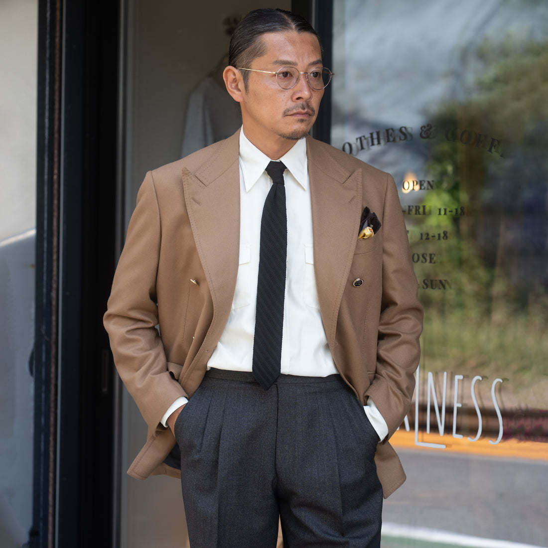 WEARLNESS/Double Pocket Wool Shirt/White