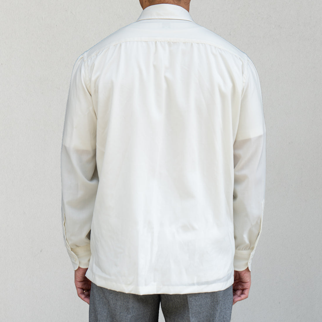 WEARLNESS/Double Pocket Wool Shirt/White