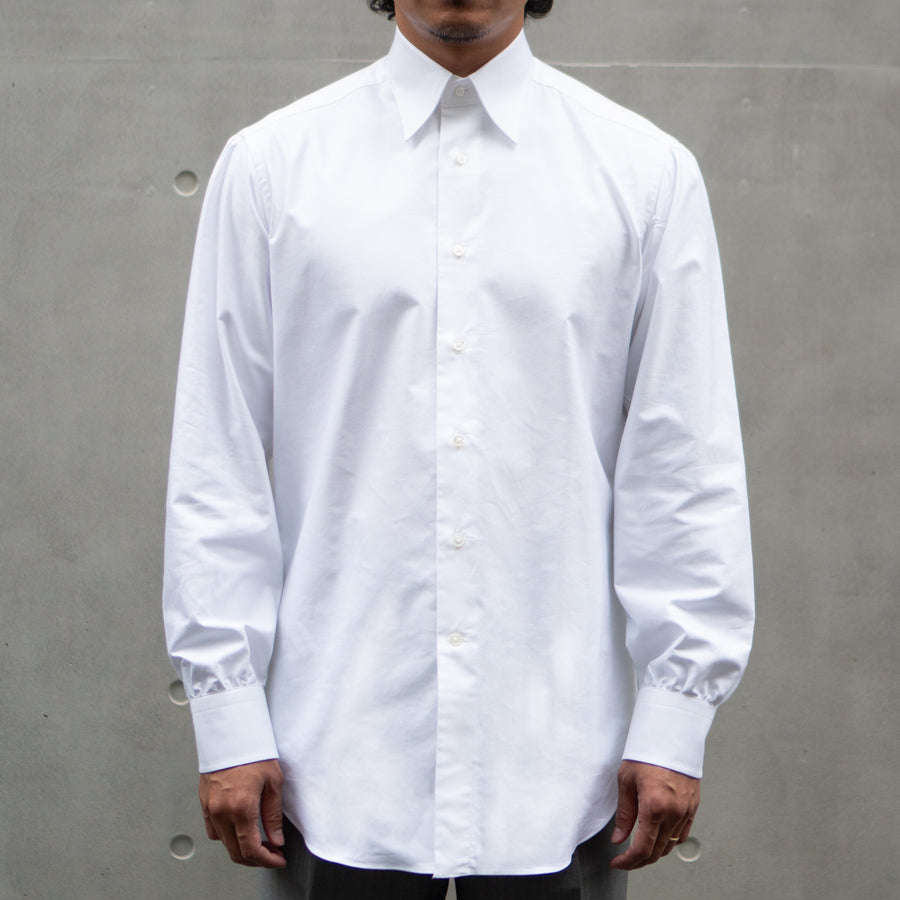 【Order】WEARLNESS/Long point regular collar shirt/White