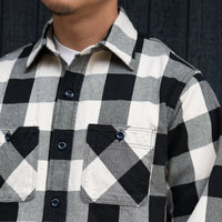 FAR EAST MANUFACTURING/Buffalo Plaid Work Shirts/White